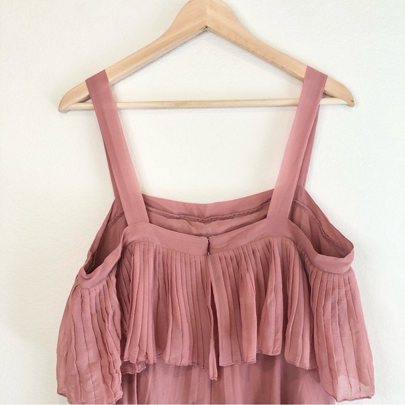 ASOS Mauve Pleated Chiffon Dress, 12 - Picture 3 of 9